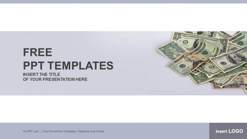 お金がたくさんあるイメージのパワーポイントテンプレート Usa Cash Finance Powerpoint Templates おしゃれパワーポイント無料テンプレート