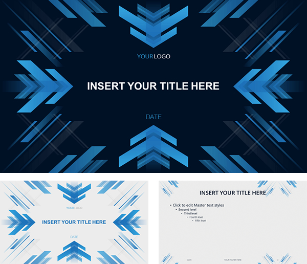 矢印のパターンがおしゃれなパワポテンプレート