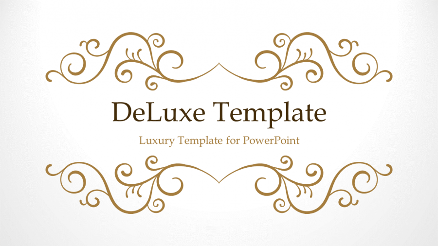 高級感を演出したいときに使いたい 無料パワポテンプレート Deluxe Luxury Powerpoint Template おしゃれパワーポイント無料テンプレート