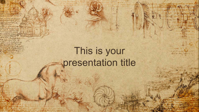 レトロな雰囲気のパワポテンプレート　Dolabella presentation template