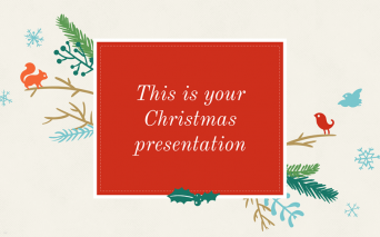 クリスマス用かわいいイラストのパワポテンプレート　Christmas 2015 presentation template