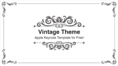 フレームデザインのおしゃれなキーノートテンプレート Vintage Keynote Template おしゃれパワーポイント無料テンプレートおしゃれ パワーポイント無料テンプレート