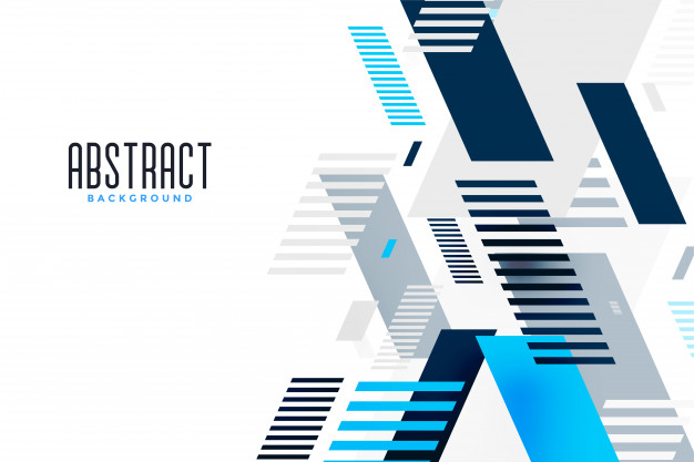 Abstract Blue Lines Composition Presentation Banner