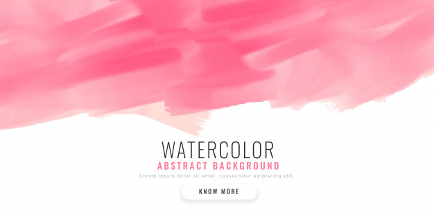Abstract Pink Watercolor Banner Design